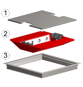 BRECO-Pozzetto completo per rivestimenti diversi, 55 mm