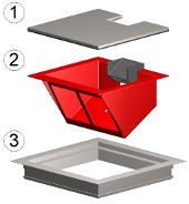 BRECO-Pozzetto completo per rivestimenti diversi, 60 - 150 mm