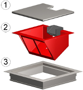 BRECO-Pozzetto completo per rivestimenti diversi, 60 - 150 mm