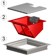 BRECO-Pozzetto completo per rivestimenti diversi, 60 - 150 mm