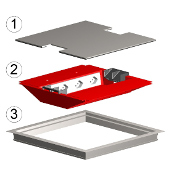 BRECO-Pozzetto completo per rivestimenti diversi, 55 mm