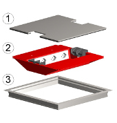 BRECO-Pozzetto completo per rivestimenti diversi, 55 mm