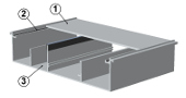 BRECO-Bodenkanal abdeckbar, 61 mm