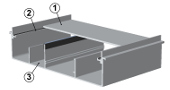 BRECO-Canale filo pavimento scopribile, 61 mm